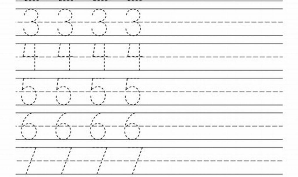 Free Tracing Numbers 1-10 Handwriting Practice Sheets!
