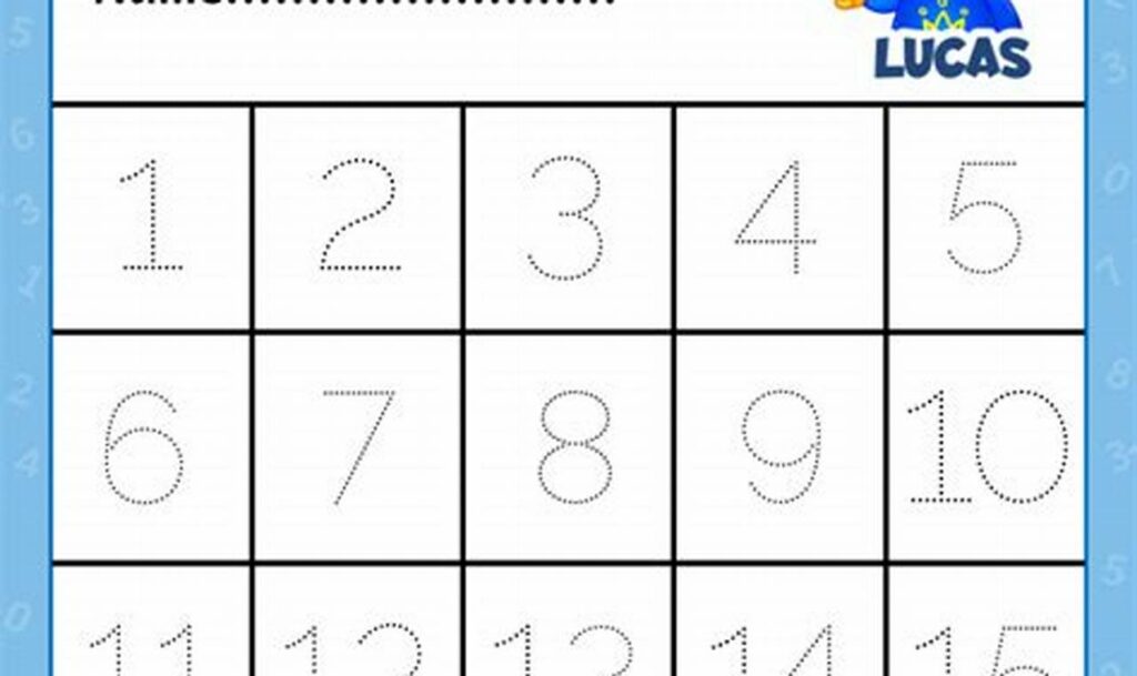 Fun Free Printable Number Tracing 1-20 for Toddlers!