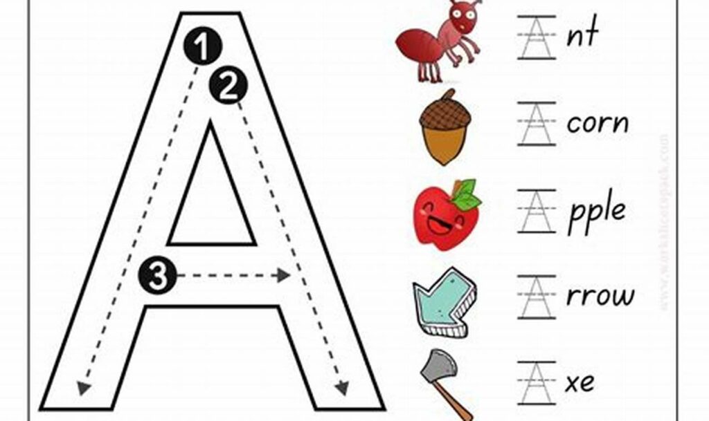 Free Large Letter Tracing Worksheets: ABC Fun