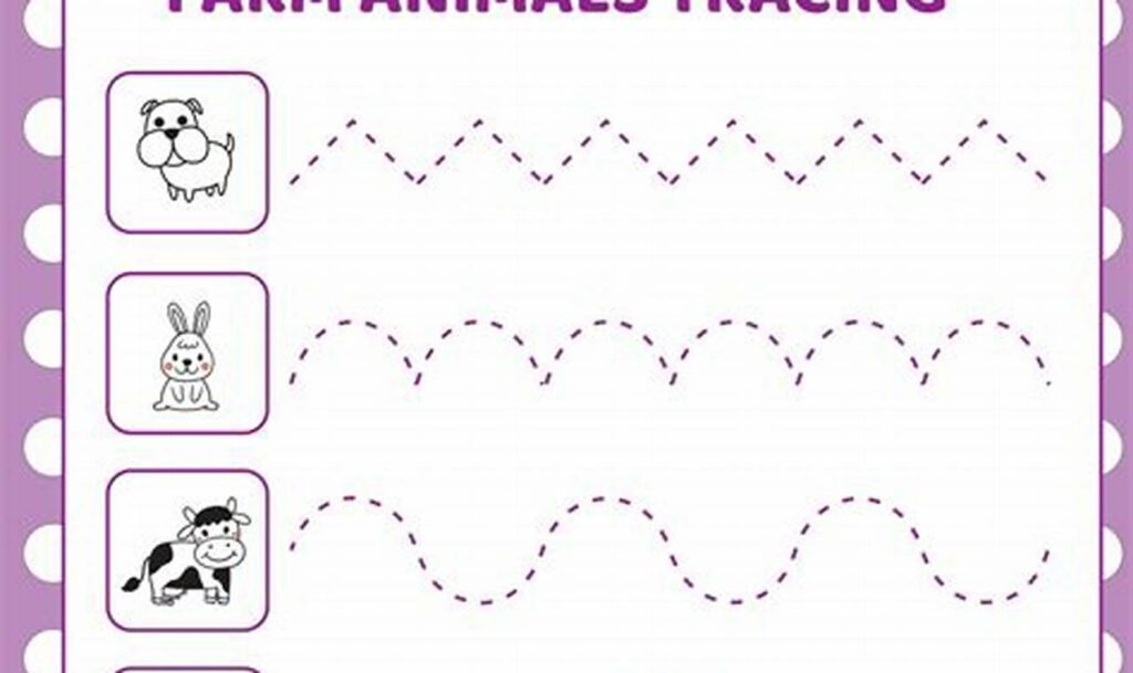 Free Farm Animal Tracing Fun  Easy Printables!