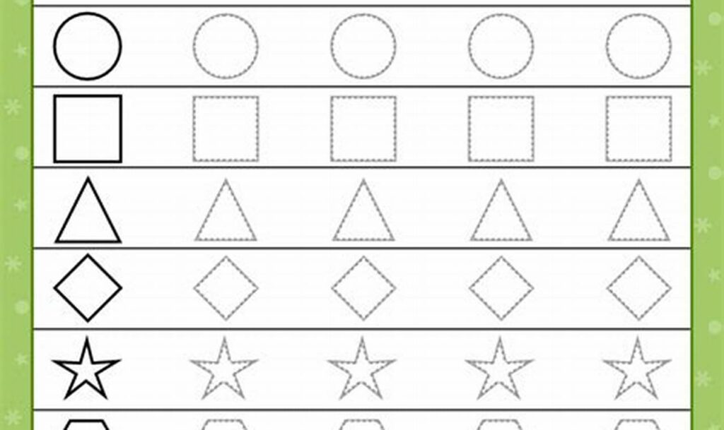 Fun Dashed Shape Tracing Pages for Kids: Learn Shapes!