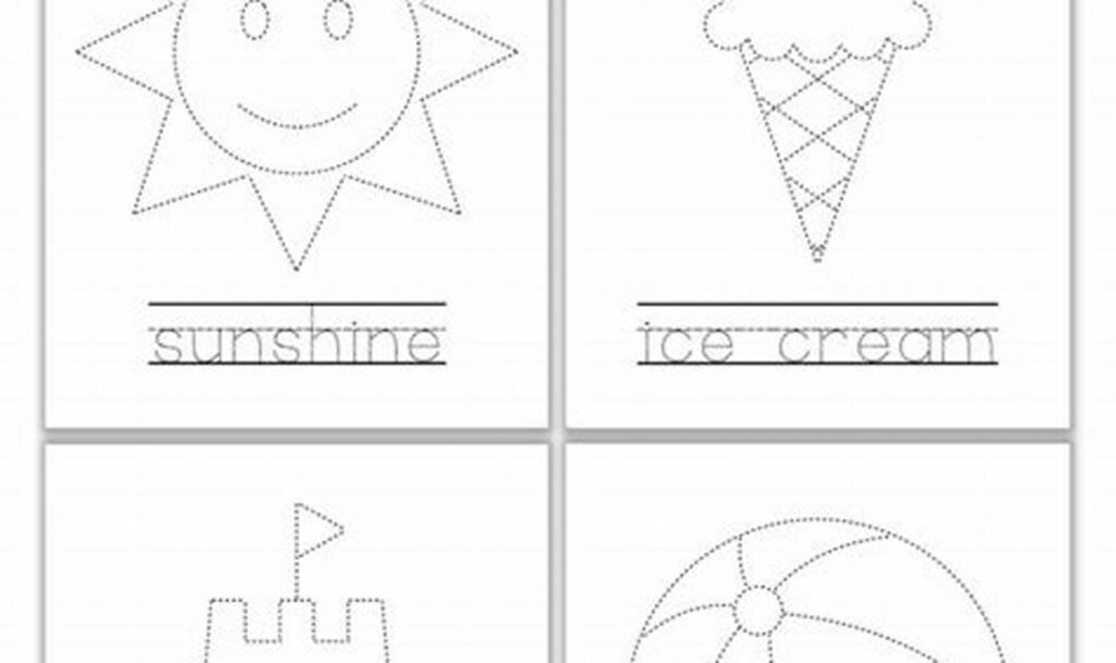 Fun Summer Themed Word Tracing Sheets - Free Printables!