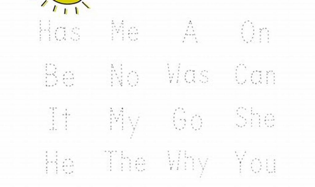 Fun Free Sight Word Tracing Worksheets Printable Today!