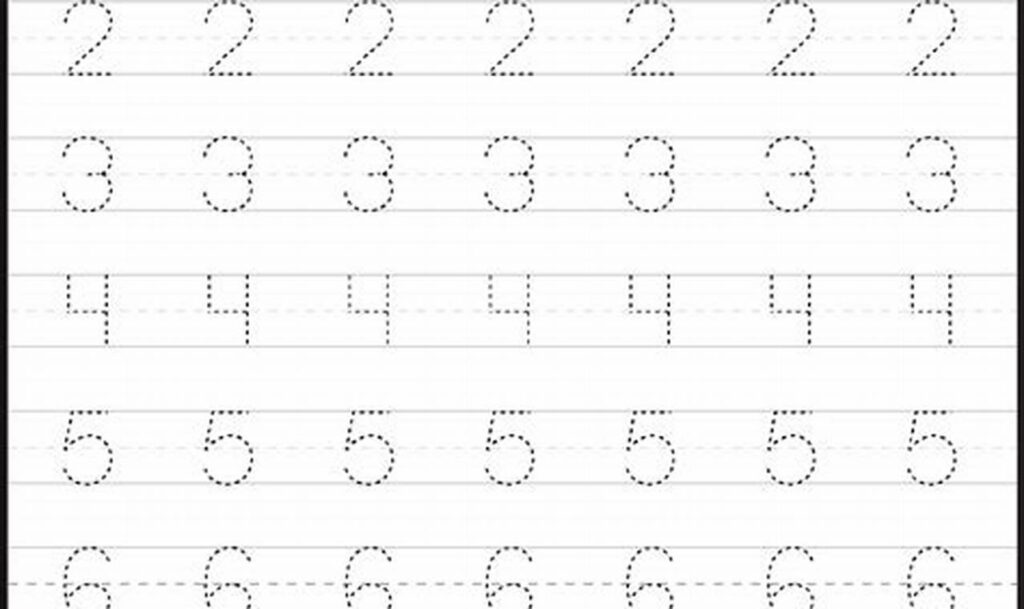 Fun Free Number Trace Worksheets for 4 Year Olds Today!