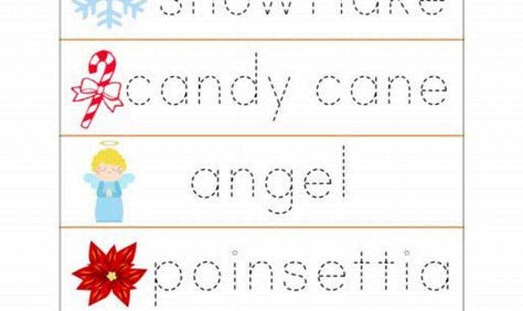 Fun Free Seasonal Word Tracing Pages Printables!