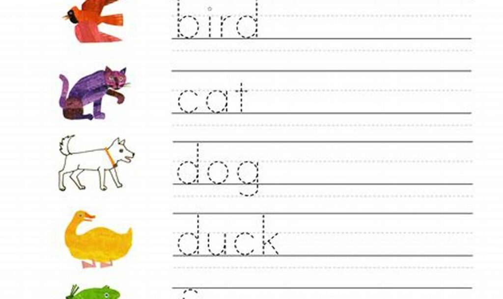 Free Printable Simple Word Tracing for Kids: Fun Practice!