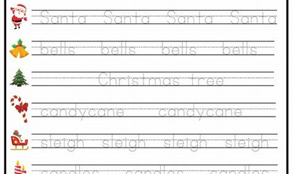 Free Holiday Word Tracing Worksheets - Fun & Easy!