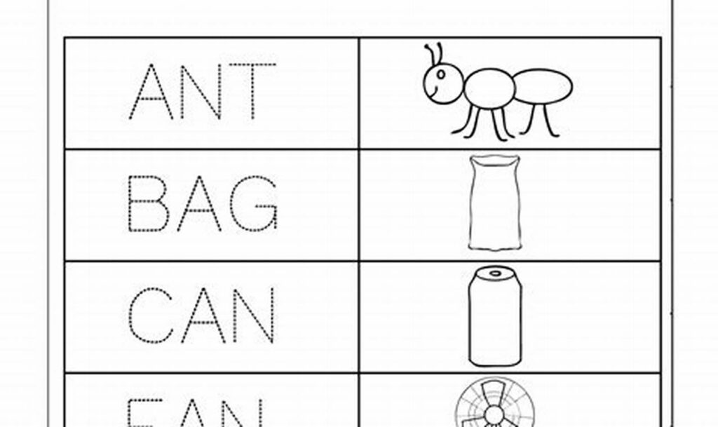 Free Simple Three-Letter Word Tracing Printable Fun!