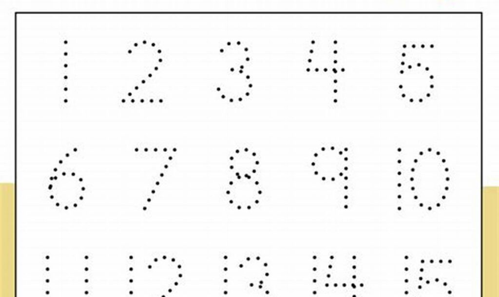 Learn to Count: Free Dotted Number Tracing 1-20 Printable!