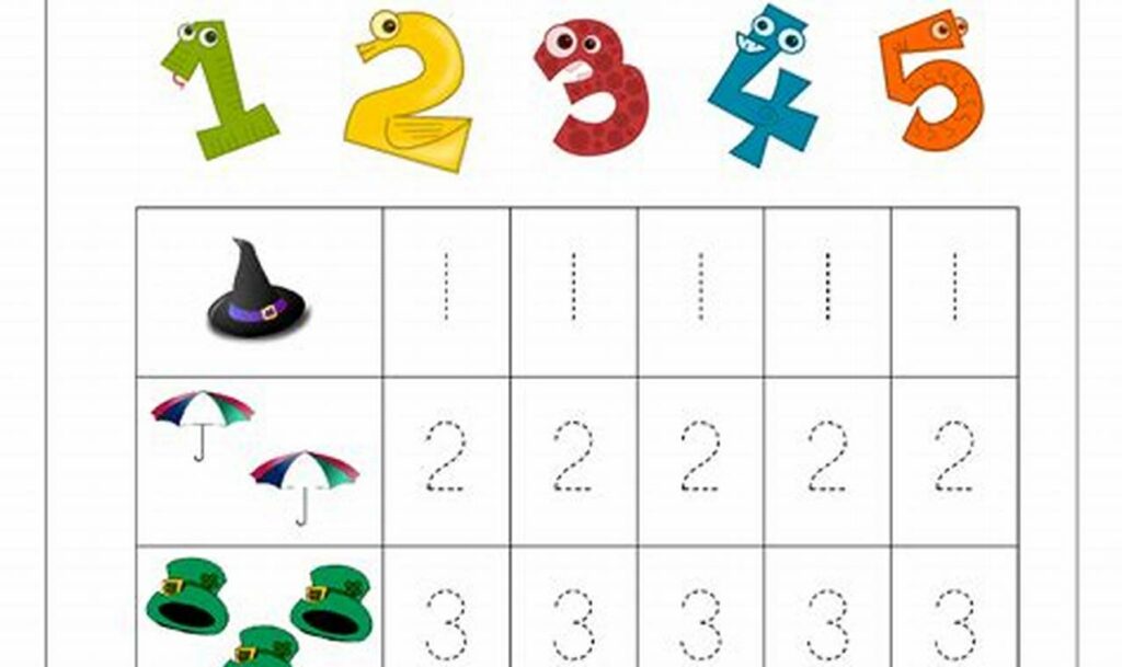 Free Number Tracing Printables: Early Years Fun!