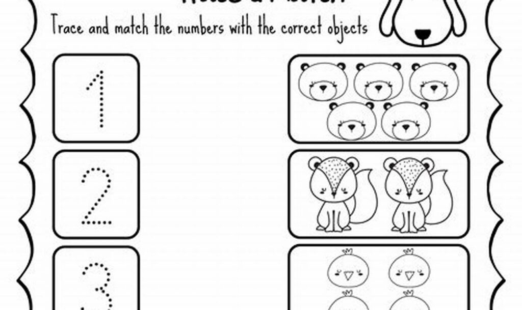 Free Number Tracing 1-5 Worksheets | Kindergarten Fun