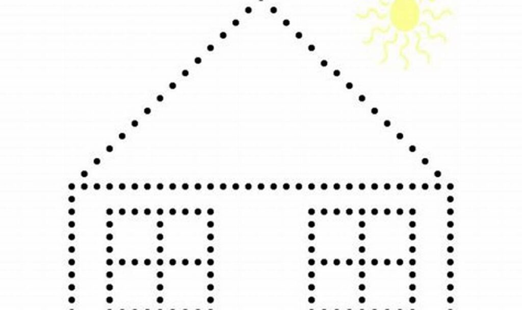 house tracing for kids basic