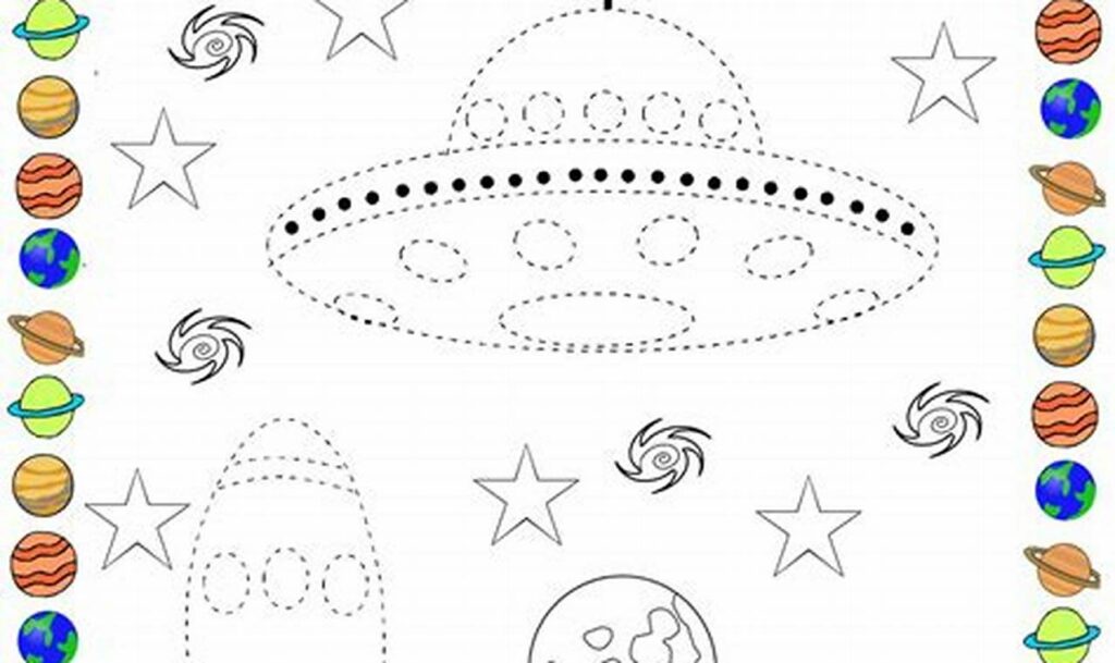 Fun Space Tracing for 2 Year Olds: Fine Motor Skills