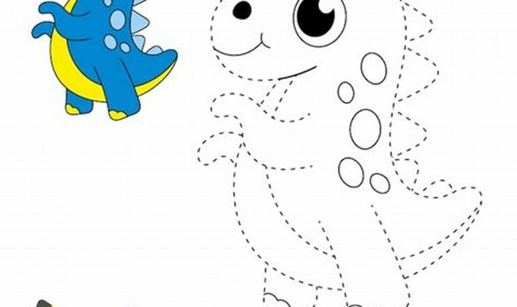 Fun Dino Trace & Color for Toddlers: Skills Boost!