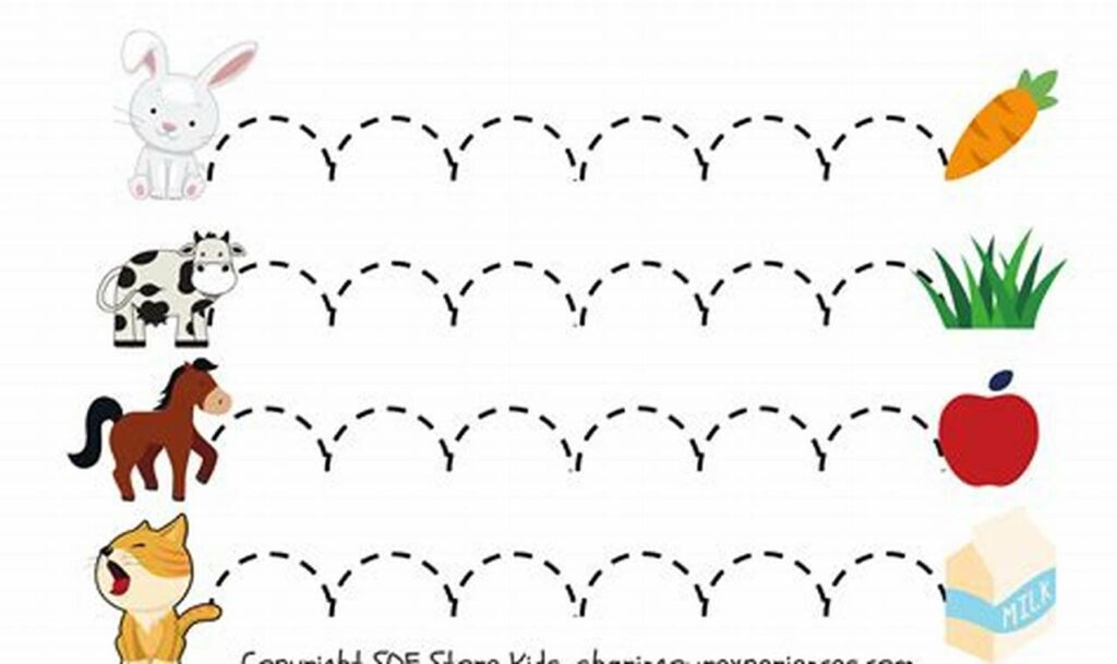 Free Tracing Worksheets with Arrows: 3 Year Olds Guidance