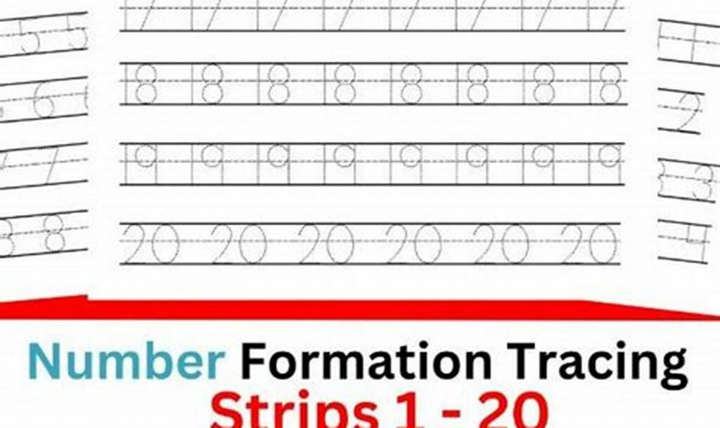 Fun Number Formation Tracing 1-20 Worksheets (Free!)