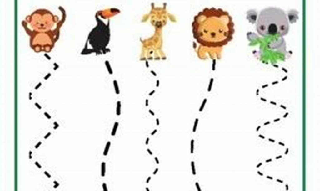 Fun Jungle Animal Tracing for Toddlers: Printables!