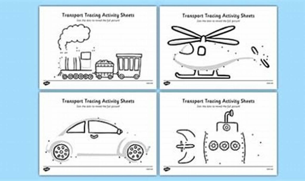 Fun! Transportation Tracing for Kids: Motor Skills
