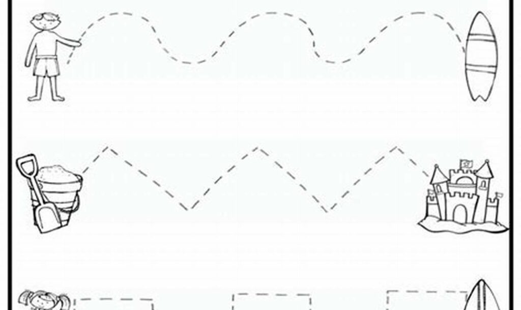 Fun Summer Vacation Tracing Sheets: Fine Motor Skills!