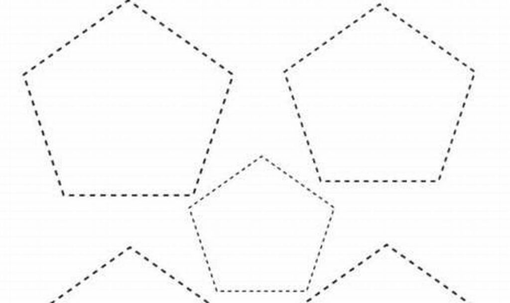 Learn & Trace! Pentagon Tracing Worksheets for Kids