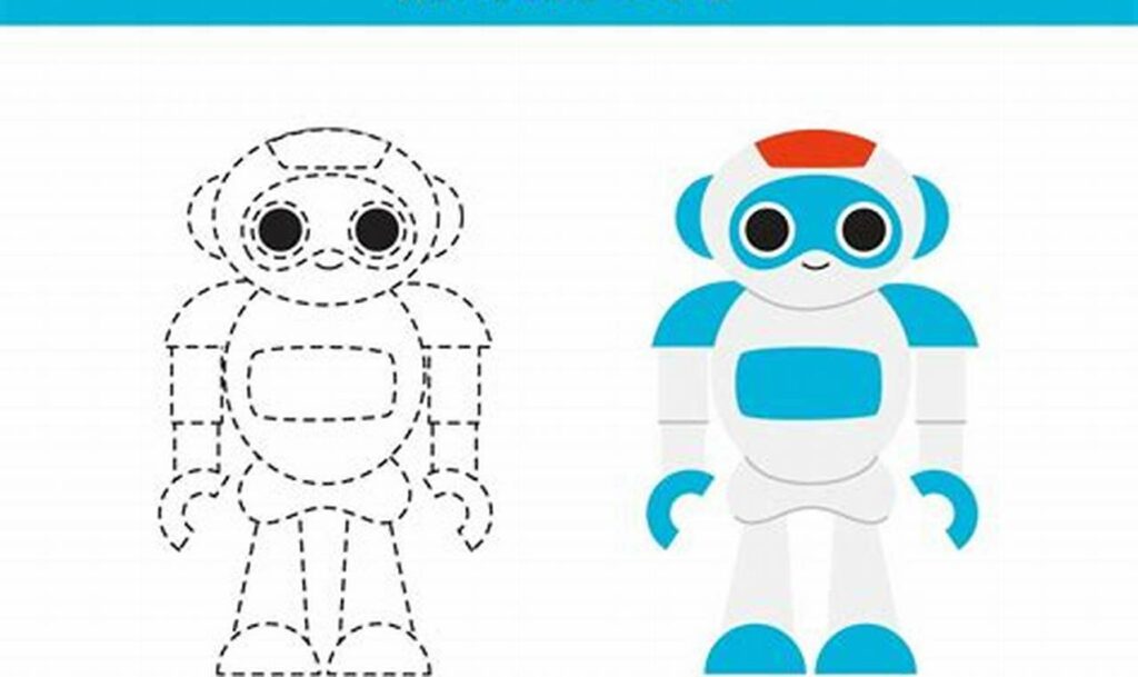 Tech Fun: Robot Tracing Pages for Kids - Themes!