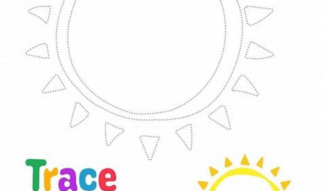 Free Sun Face Tracing for Toddlers: Fun Shapes!