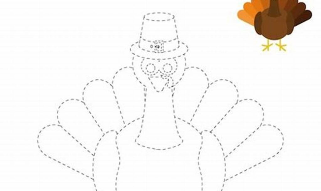 Free Thanksgiving Turkey Trace Activities for Kindergarten Fun!
