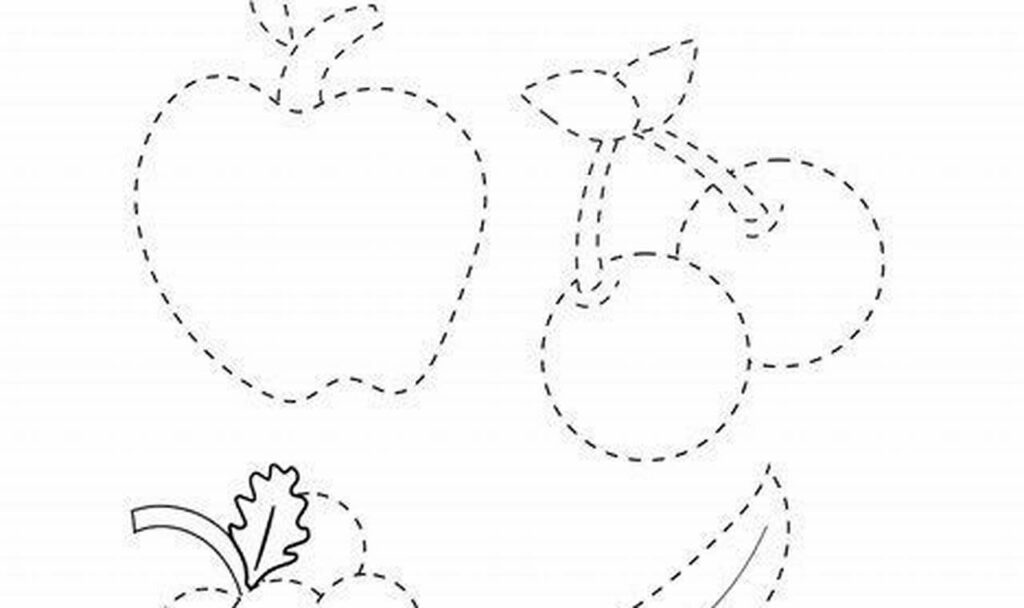 Free Fruit Tracing: Kindergarten Fun & Healthy Eating!