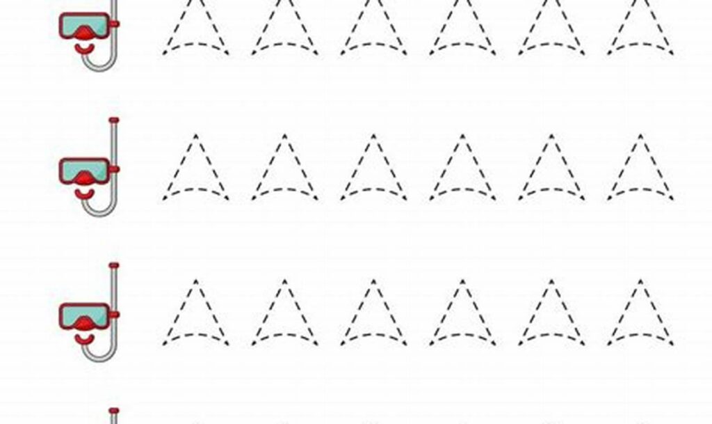 Free Diving Mask Tracing: Water Fun for Kids!