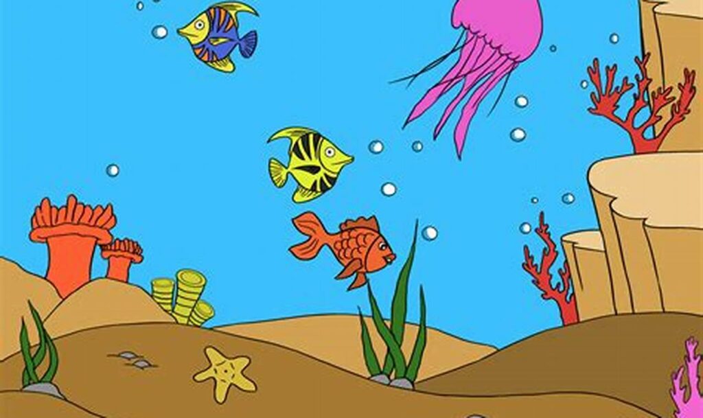 underwater tracing for toddlers fish easy