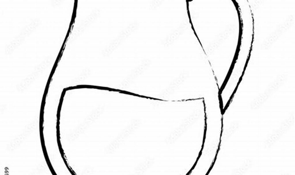 Fun Lemonade Pitcher Handle Tracing for Kids - Free Outline