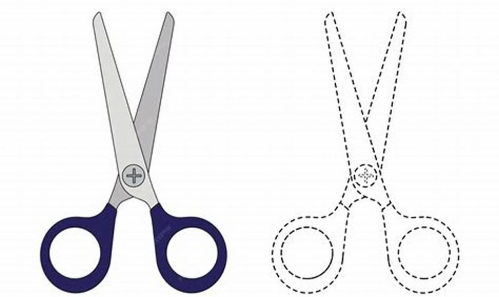 scissor handle tracing for young learners safety