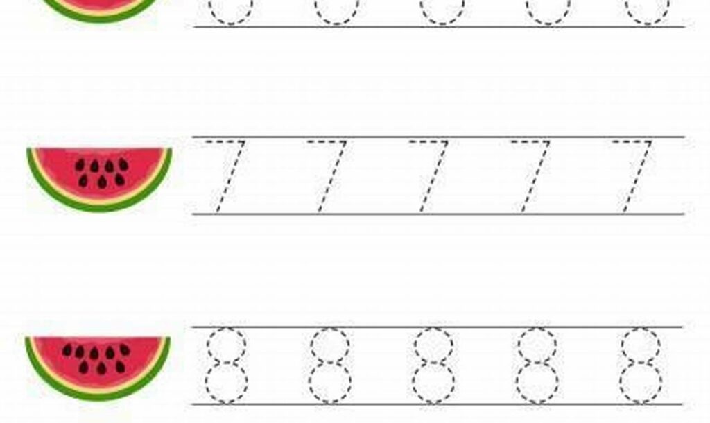 watermelon seed outline tracing for kids