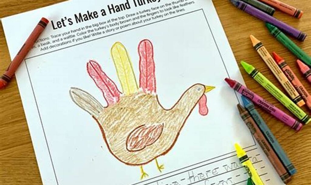 Easy Turkey Hand Tracing: Thanksgiving Art for Kids!