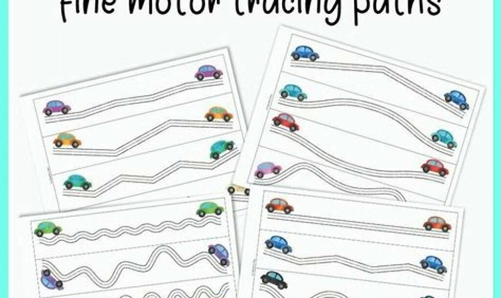 car tracing pages for toddlers easy fine motor