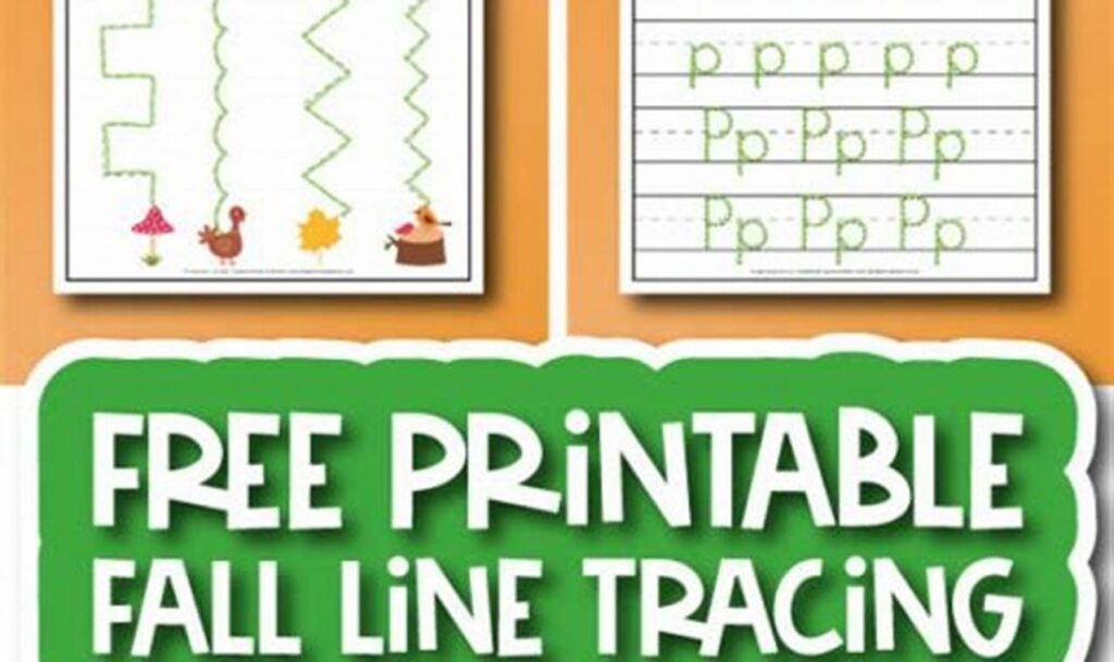 Fun Fall Tracing Worksheets for Toddlers FREE!