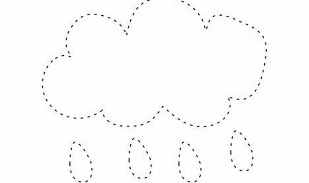 Fun Rain Drop Tracing for Kids: Weather Skills!