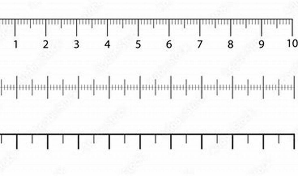 ruler inch outline tracing for toddlers math