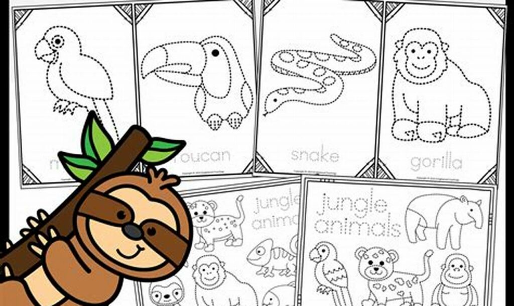 Fun Jungle Animal Tracing for Kids: Fine Motor Skills!