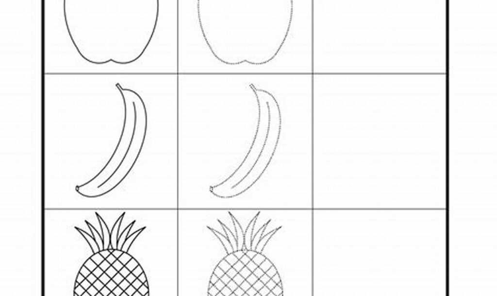 Fun Fruit Tracing Printables for Kindergarten: Kids Activities!