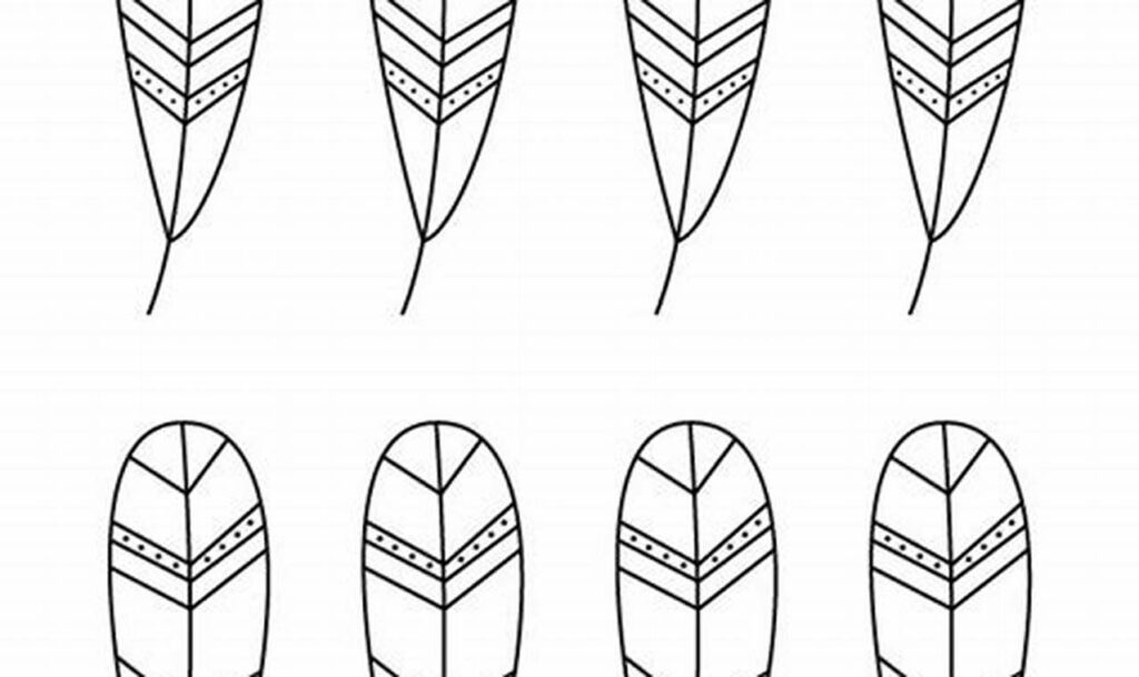 Fun Arrowhead Feather Tracing for Kids: Outlines &amp; More!