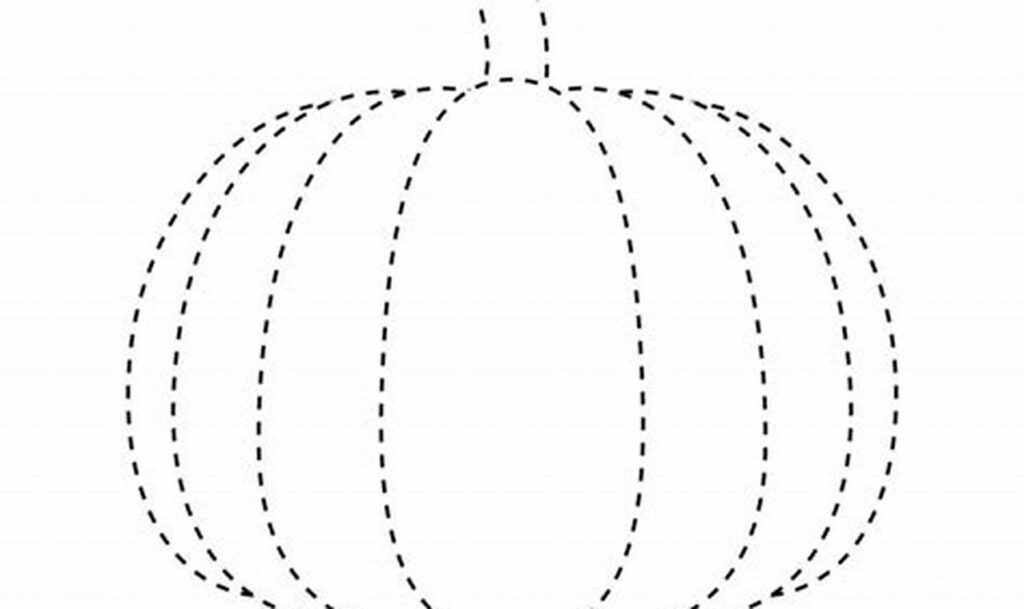Fall Fun: Pumpkin Eyes Outline Tracing for Toddlers Printables