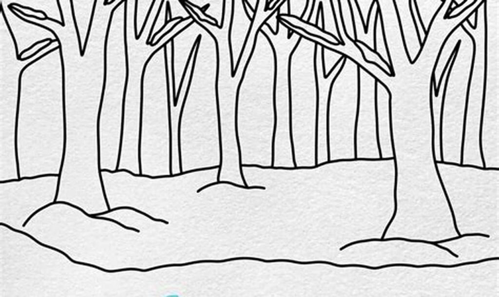 Free Snowy Forest Tracing for Toddlers: Fun Winter Outlines