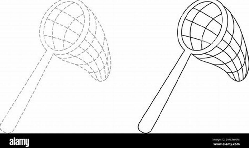 Free Fishing Net Tracing: Fun Outlines for Kids!