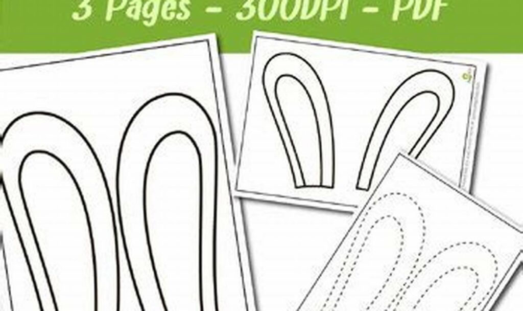 bunny ear tracing for kids