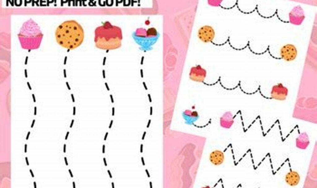 Fun Dessert Tracing Activities for Young Learners: Printables