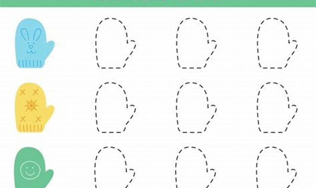Fun Winter: Mittens Cuff Tracing for Toddlers & Activities!