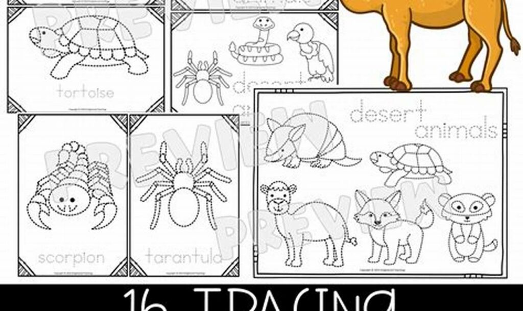 Free Desert Animal Tracing for Kids: Printable Fun!