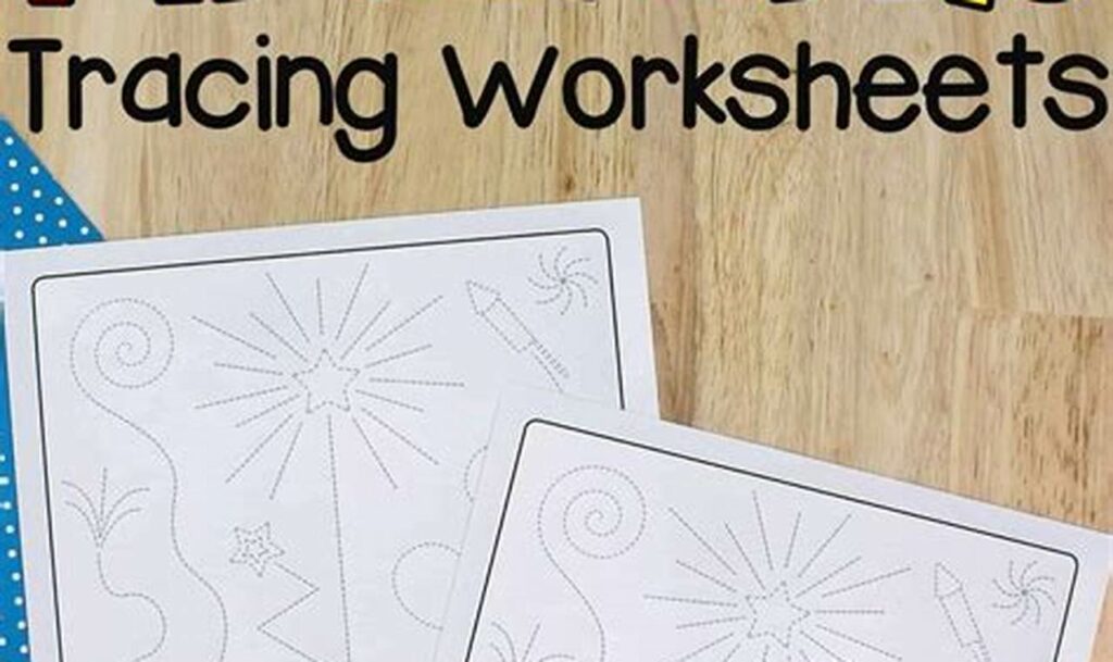 new year's eve tracing worksheets for kids interactive