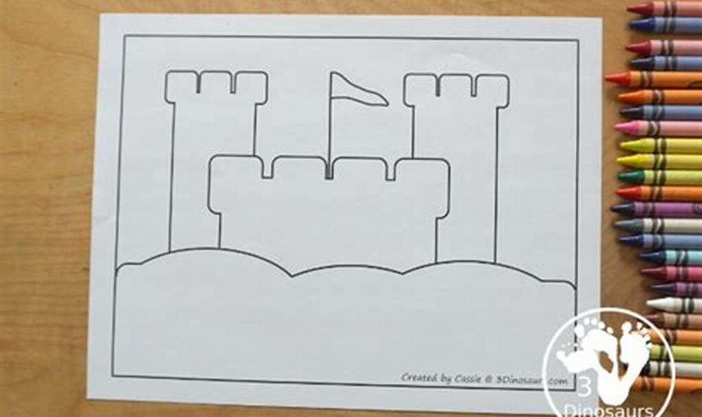 Free Sandcastle Tracing Pages: Fine Motor Fun!